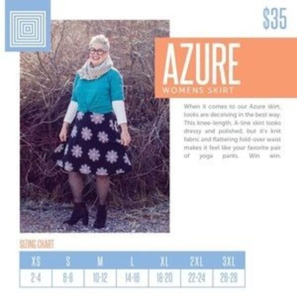 NWT LuLaRoe Womens Azure A Line Skirt Size M Geometric Print Red Blue Yellow - Picture 7 of 7